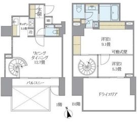 アパートメンツタワー麻布十番 101 間取り図