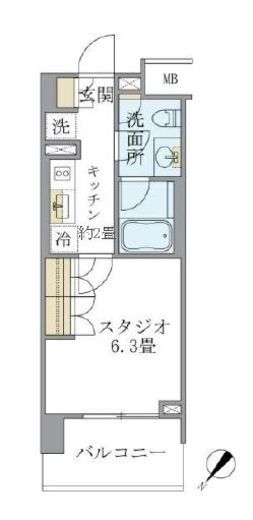 LaSante千駄木 (ラサンテ千駄木) 802 間取り図