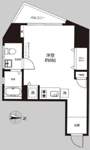 ベルファース東麻布 1003 間取り図