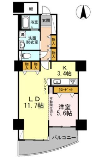 品川シーサイドビュータワー2 2602 間取り図