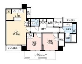 アトラスタワー小石川 4階 間取り図