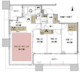 シティタワー武蔵小杉 29階 間取り図