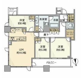 ブリリア大井町ラヴィアンタワー 20階 間取り図