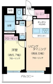 コアーズ勝どき 2階 間取り図