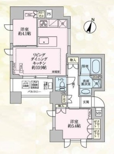 グリーンパーク日本橋人形町 4階 間取り図
