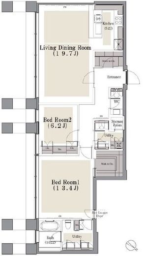 AKASAKA K-TOWER RESIDENCE 3002 間取り図