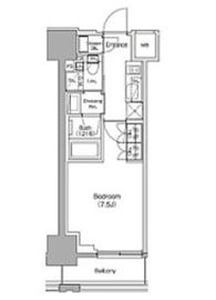 ザ・パークハビオ新御徒町 204 間取り図