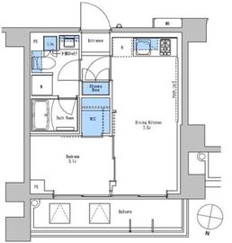 ブラウ戸越銀座テラス 211 間取り図