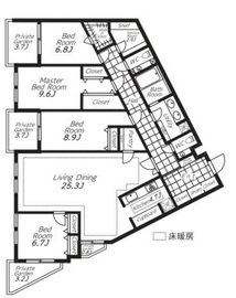 ビバリーホームズ広尾 101 間取り図