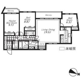 ビバリーホームズ広尾 303 間取り図