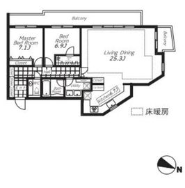 ビバリーホームズ広尾 503 間取り図