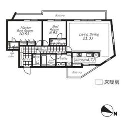ビバリーホームズ広尾 602 間取り図