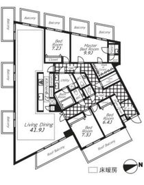 ビバリーホームズ広尾 601 間取り図