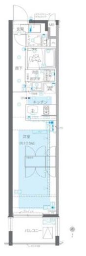 ZOOM目黒かむろ坂 4階 間取り図