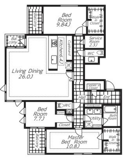 ビバリーホームズ青葉台 302 間取り図