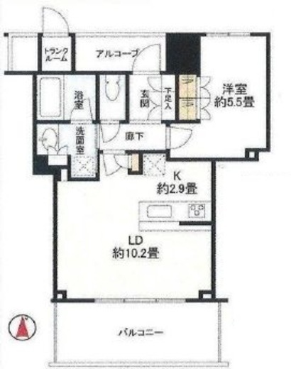 エクラスタワー武蔵小杉 7階 間取り図