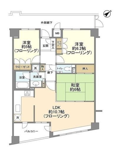 東急ドエルプレステージ参宮橋 2階 間取り図