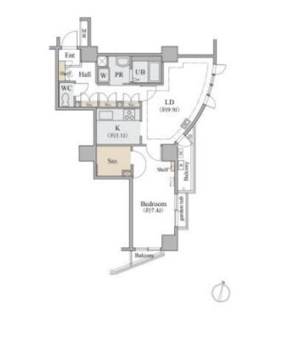 コラム神泉 1203 間取り図