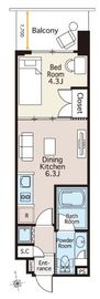 ベルファース木場 207 間取り図