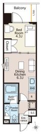 ベルファース木場 808 間取り図