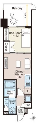 ベルファース木場 101 間取り図