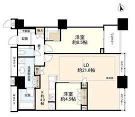 ザ・センター東京 24階 間取り図