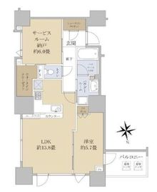 シティタワー白金 14階 間取り図