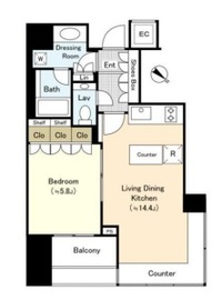 THE ROPPONGI TOKYO CLUB RESIDENCE 13階 間取り図