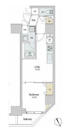 ロイジェント新橋 701 間取り図