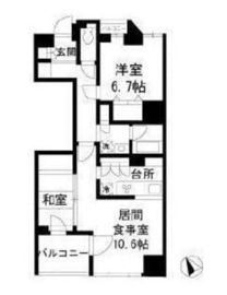 セルクル落合 203 間取り図