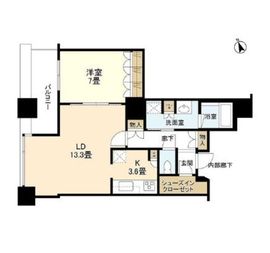 芝浦アイランド グローヴタワー 2303 間取り図