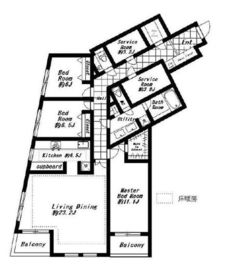 ビバリーホームズ広尾 502 間取り図