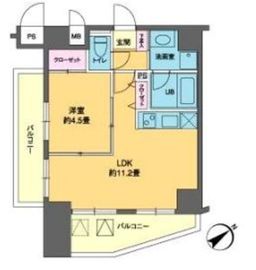 カスタリア北上野 1407 間取り図