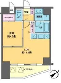 カスタリア北上野 607 間取り図