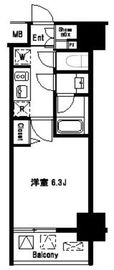 コンシェリア新宿イースト 3階 間取り図