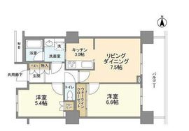 豊洲シエルタワー 9階 間取り図