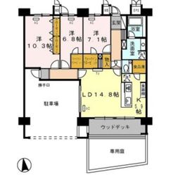 ロイヤルパークス西新井 104 間取り図