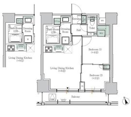 ONE ROOF RESIDENCE ASAKUSABASHI 902 間取り図