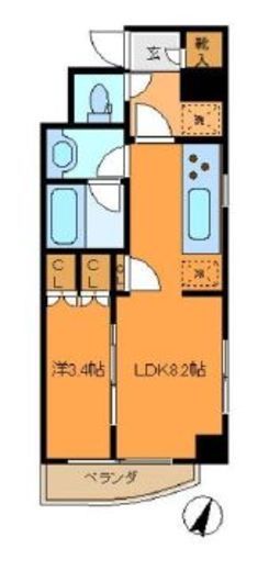 レフィール神保町 4階 間取り図