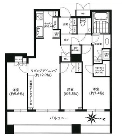 パークコート本郷真砂 7階 間取り図
