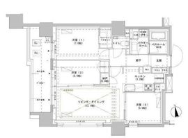 パークスフィア牛込神楽坂 1004 間取り図