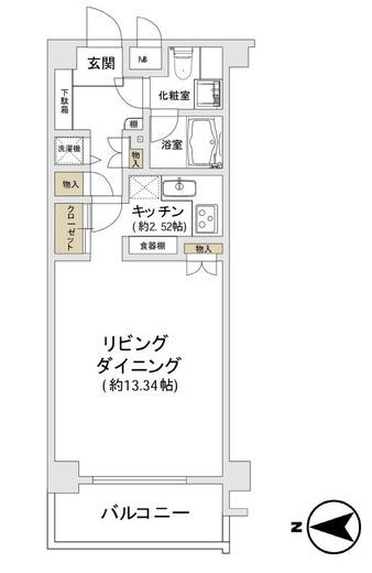 リシェ広尾 2階 間取り図