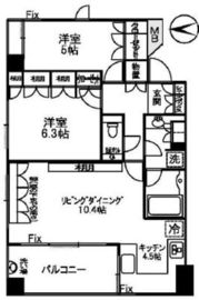 パークコート四谷 3階 間取り図