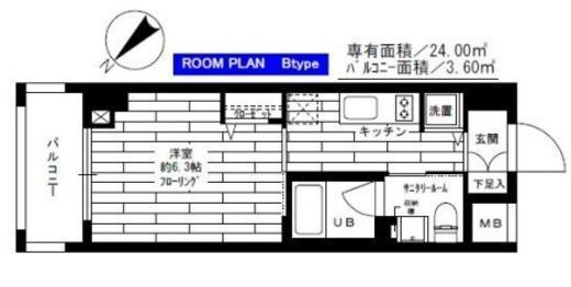 グランドコンシェルジュ早稲田 2階 間取り図