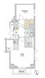 ロイジェント新橋 1203 間取り図