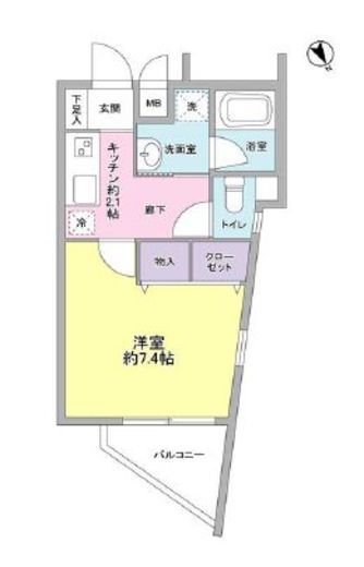 ル　ガルデニア 401 間取り図