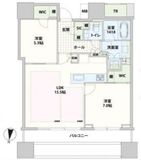 パークコート渋谷ザタワー 12階 間取り図
