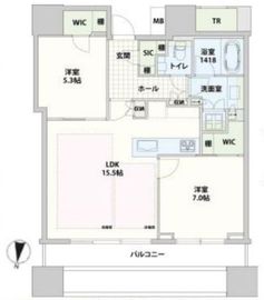 パークコート渋谷ザタワー 12階 間取り図