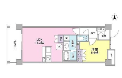 アンビエンテ経堂 212 間取り図