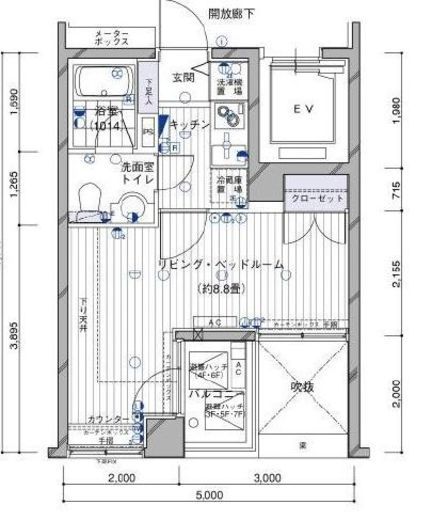 シャンブル三番町 3階 間取り図